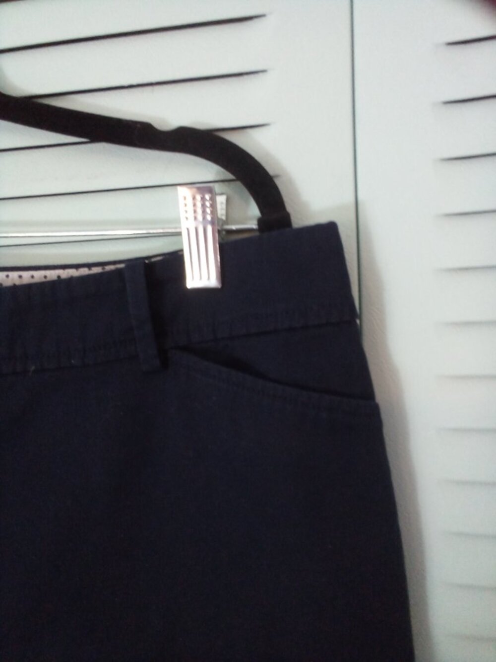 TALBOTS SZ 14 NAVY PERFECT SHORT CHINO COTTON BLEND BERMUDA NAUTICAL PREPPY - Picture 3 of 8
